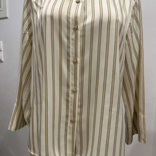 Zara shirt with unique sleeve like new, beige, size L