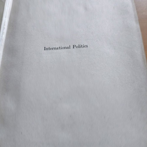 International Politics book third edition 1941 used hardcover