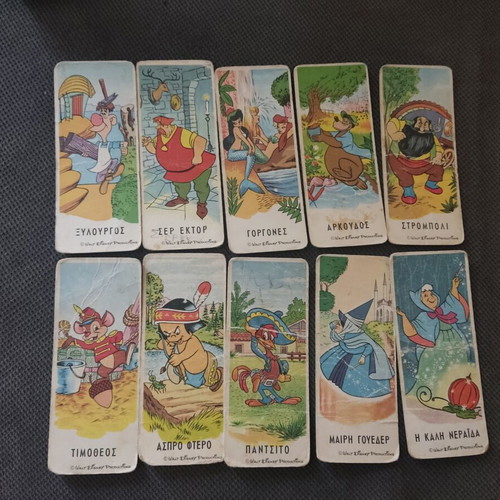 Melo Disney collectible cards used, pack of 10