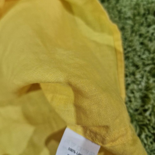 J.Crew women's bright yellow blouse 100% linen size M new