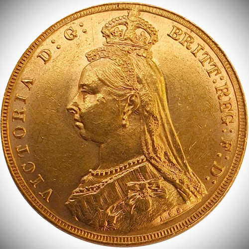 Queen Victoria Gold Sovereign 24K Plated Coin Replica 1887