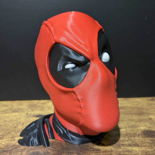 DeadPool bust 3D printed with PLA, new, height 15 cm