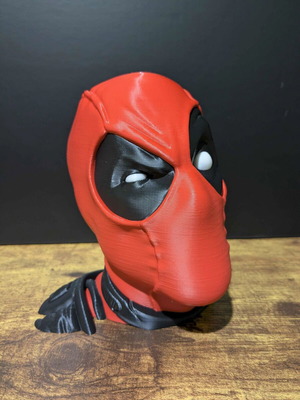 Προτομή DeadPool 3D εκτυπωμένη με PLA, καινούργια, ύψος 15 εκ.