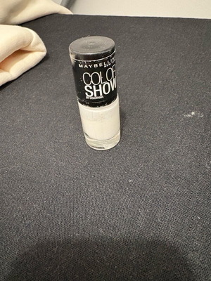 Maybelline white nail polish used, milky for French manicure