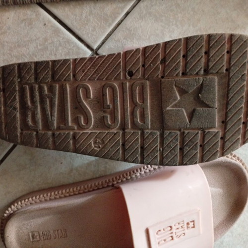 Big Star platform slippers used, powder pink size 41