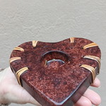 Heart Candle Holder Vintage Ceramic collectible used
