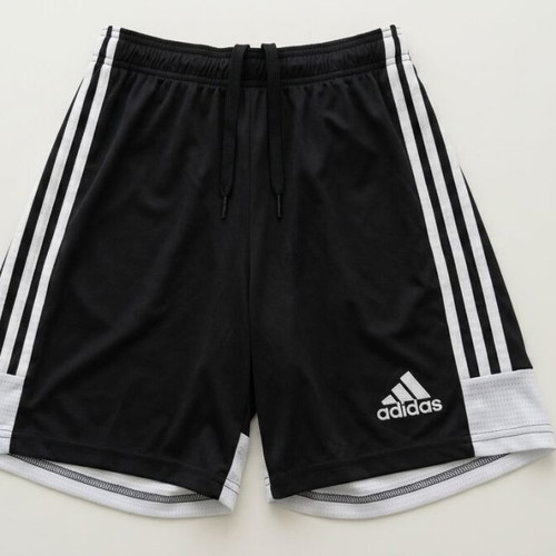 Adidas black football shorts for boys, size S