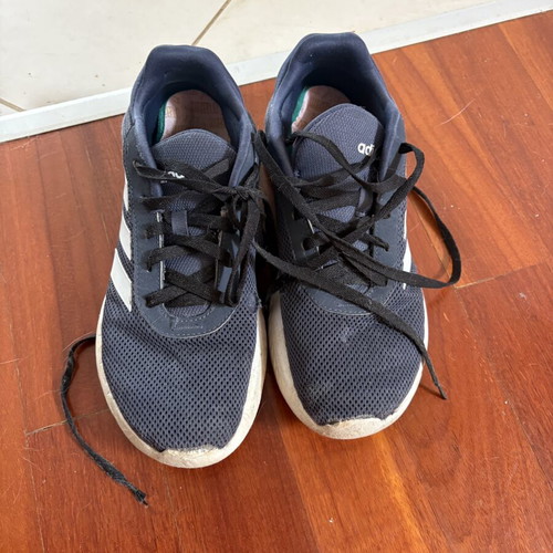Adidas Cloudfoam Comfort trainers, dark navy with white stripes, size EU 41⅓
