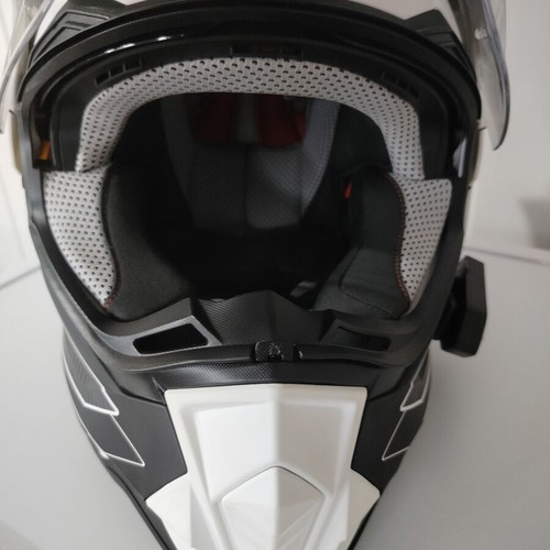 Yohe 632A black/white adventure helmet with sunvisor, like new