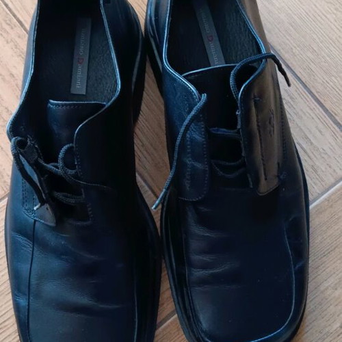 Daniano Daniani black men's leather shoe size 44 like new