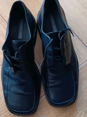 Daniano Daniani black men's leather shoe size 44 like new