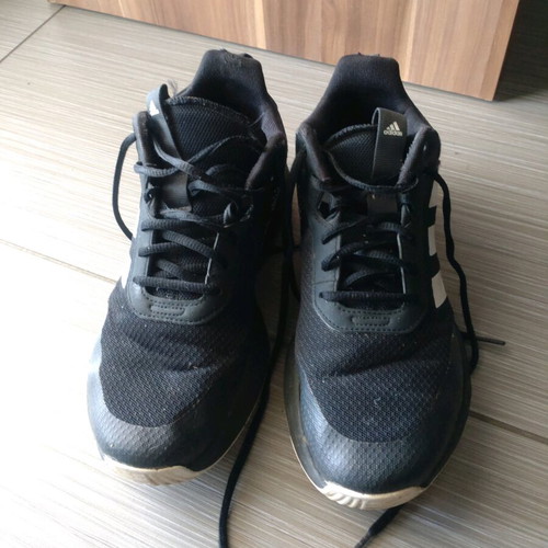 Adidas athletic shoes used, black