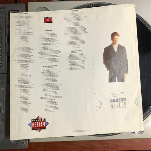 Rick Astley Whenever You Need Somebody vinyl LP album used, pop