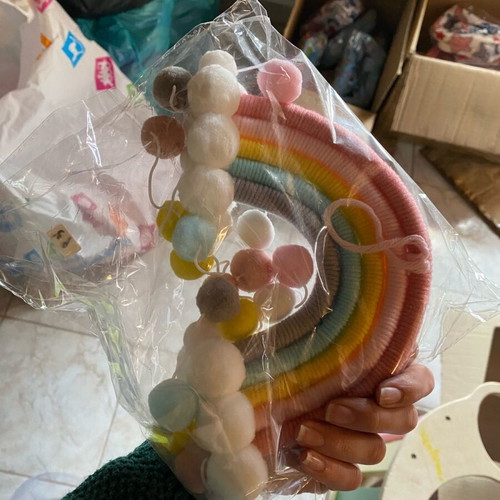 Knitted hanging rainbow new