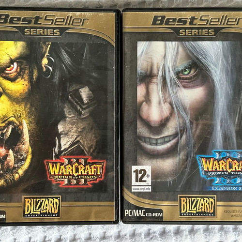 Warcraft 3 Reign of Chaos & Frozen Throne used, collectible