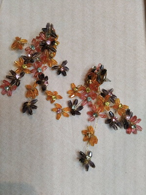 Earrings multicolored with stones like new