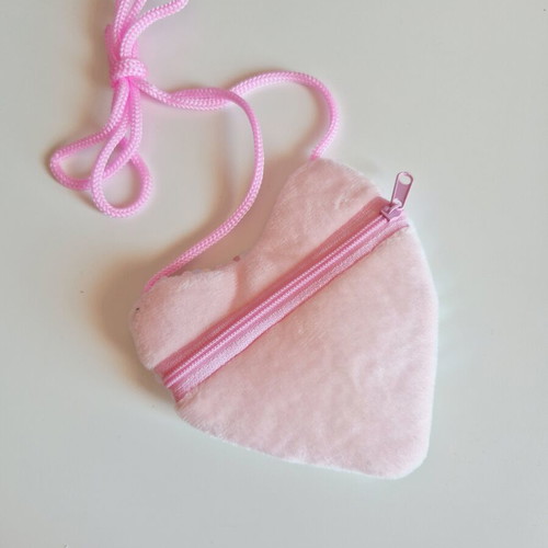 Children's wallet with pink sequins, unused