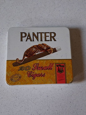 Μεταλλικό κουτί Panter για 20 μικρά πούρα, vintage συλλεκτικό