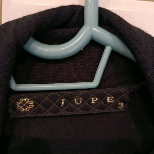 Black crop cardigan like new with balloon 3/4 sleeves and scarf
