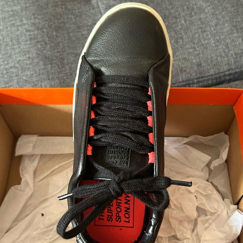 Superdry women's leather sneakers size 36 used, black