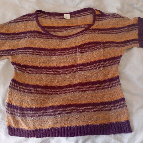 Monki vintage knitted blouse like new, beige and purple
