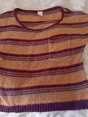 Monki vintage knitted blouse like new, beige and purple