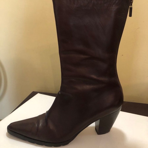 Walter Steiger brown leather boots used, size 40