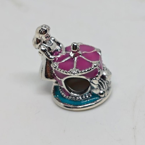 Disney Alice in Wonderland Mad Tea Party Charm S925 like new