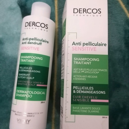 Dercos Sensitive shampoo used, about half full