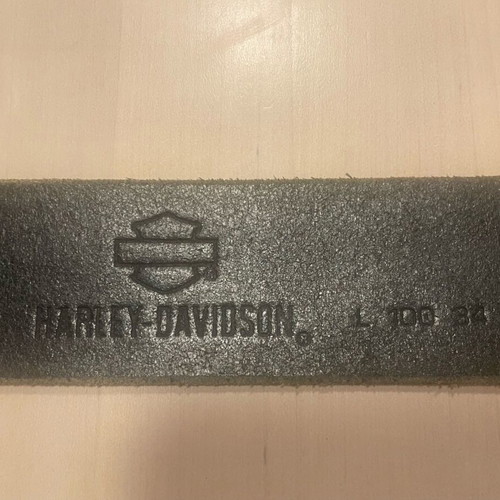 Harley Davidson belt black leather used, size 100
