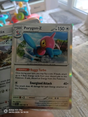 Pokemon Porygon-Z (PAR 144) like new, Paradox Rift Rare Holo