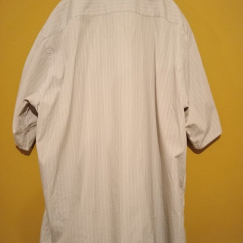 Hugo Boss short-sleeve striped shirt XXL like new, white beige