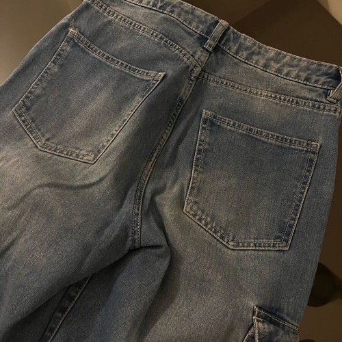 Cargo jeans like new, size M 38, blue