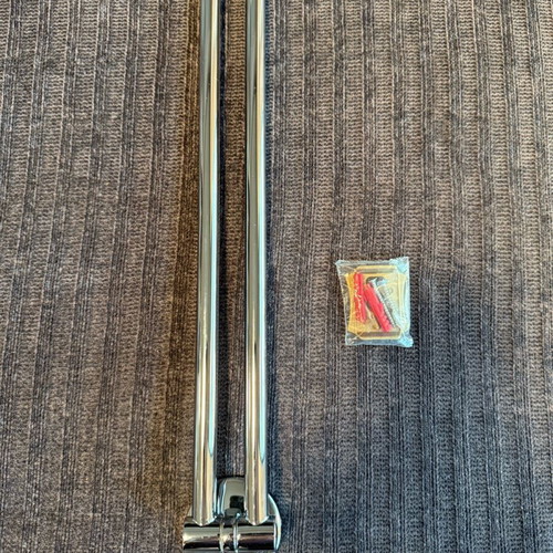 Sanco double swivel towel rack, chrome, wall-mounted, 40 cm