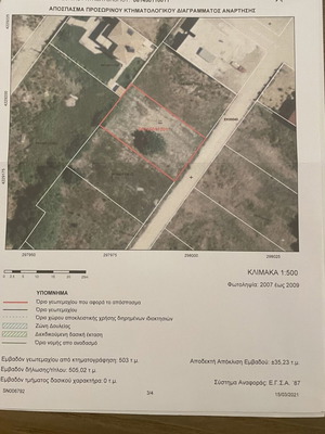 Land 502 sqm buildable in Zarouchleika, Achaia