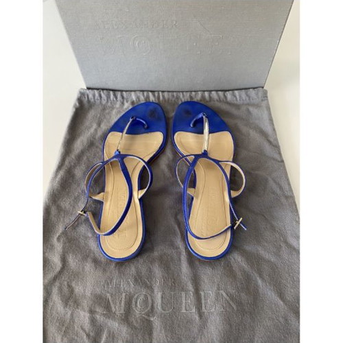 Alexander McQueen sandals used, blue, size 38