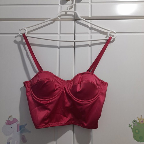 Shein pink crop top new, size S