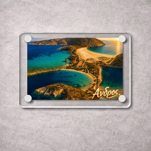 Acrylic fridge magnet 6x9cm – Andros, Greek Summer collection