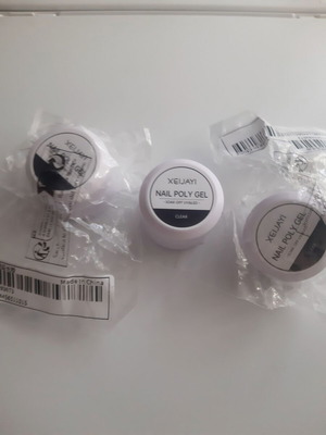 Poly jell βαζάκια για νύχια πακέτο 3 τεμαχίων διάφανα