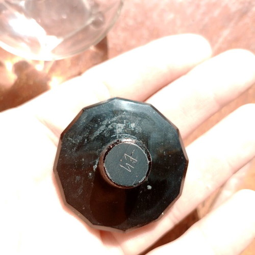 Rare Antique Narcisse Noir Caron 1911 jar used with crystal lid