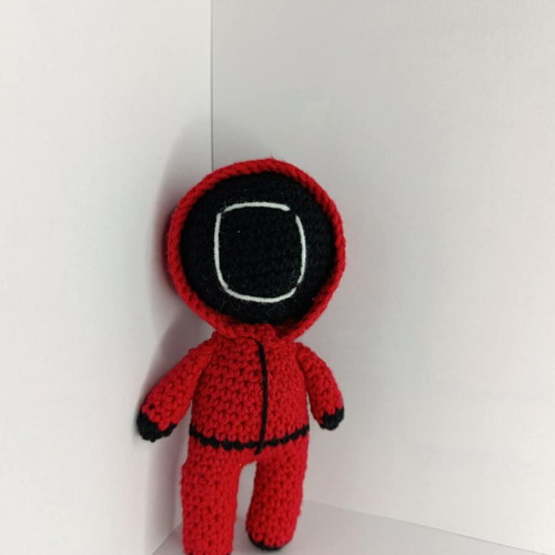 Handmade knitted Squid Game doll new