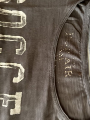 Men's short-sleeve t-shirt with print used, gray, size XXL