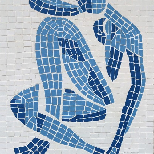 Mosaic with Ceramic Tiles New, Framed 21x30 and 36x44 cm