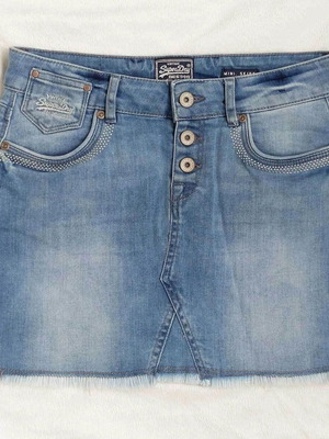 Γυναικεία κοντή τζιν φούστα Superdry μέγεθος XS μπλε σαν καινούργια