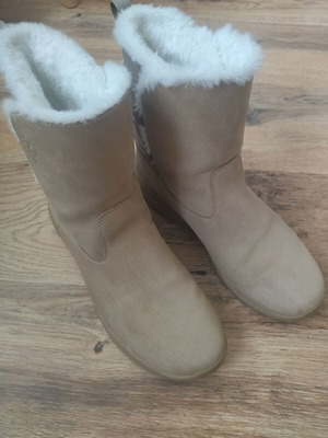 Quechua women's leather boots like new, waterproof, beige, size 41