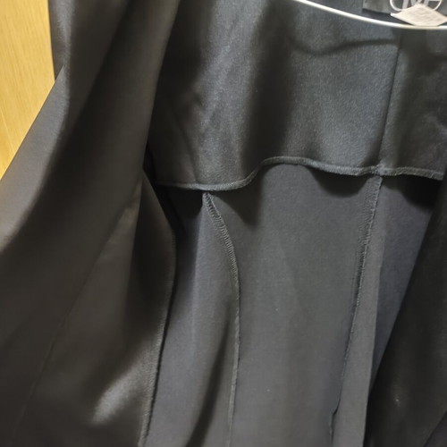 Satin suit new, black, slim fit jacket and pants