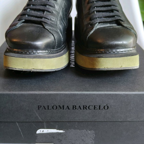 Paloma Barceló leather ankle boot like new, size 40, black-green