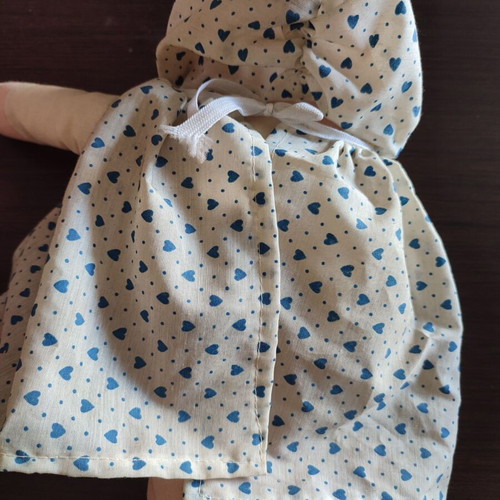 Vintage cloth doll used, 30cm height
