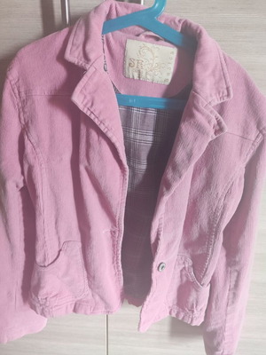 Corduroy jacket used for girls, 9 years old, pink