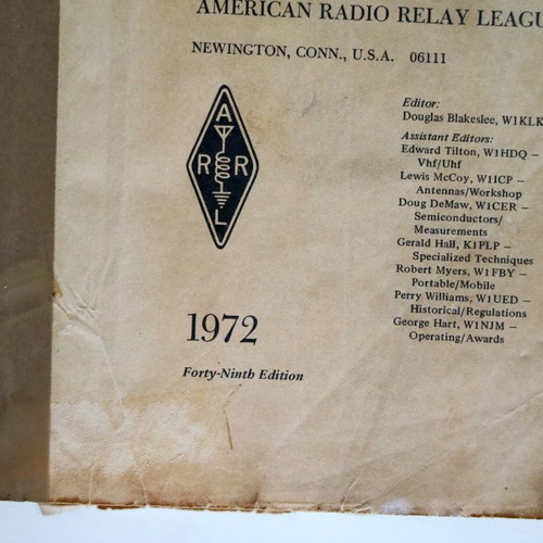 Amateur Radio 1972 book used for radio amateurs